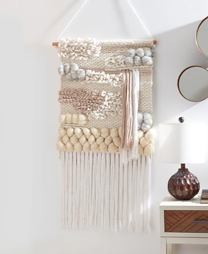 SAFAVIEH Home Collection Sedona Florica Boho Tribal Ivory Woven Tapestry Hanging Wall Art