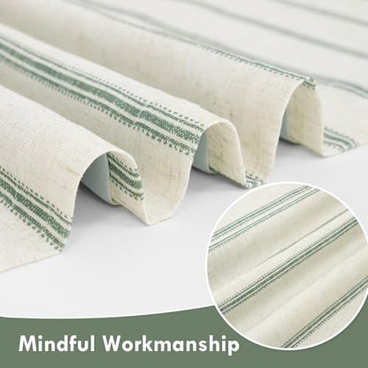 DriftAway Farmhouse Stripe Blackout Curtains, Grommet, W52xL54, Loden Green - color: G Loden Green Stripe, size: 52"W x 54"L (Pack of 2)