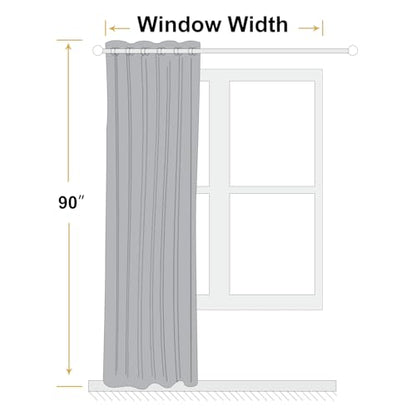 ChrisDowa Natural Blackout Curtains 90 Inches Long 2 Panels for Bedroom - color: Natural Linen, size: 52"W x 90"L (Pack of 2)