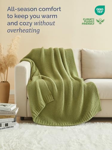 Sage Throw Blanket - Soft Throw Blanket - Cozy Knitted Blanket - 50x60 - color: 04 - Sage