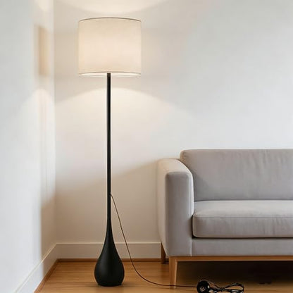 Modern Floor Lamp for Living Room, 67'' Tall Lamp with Linen Drum Shade - size: 67IN-Height