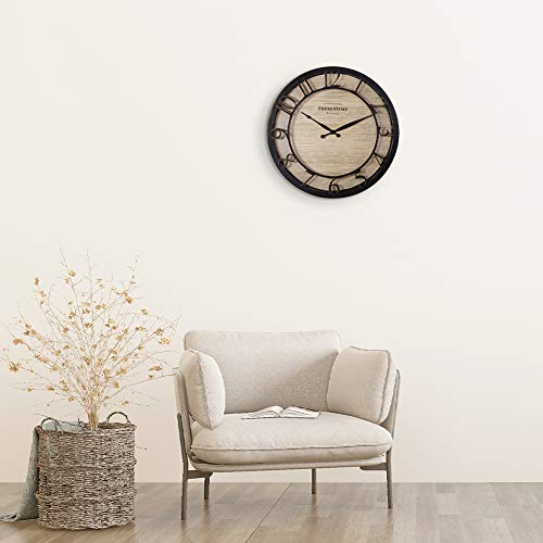 Presentime 13" Farmhouse Series Wall Clock - color: Oil Rubbed Bronze, size: 13 inch