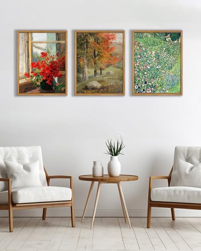 UPWOIGH Olga Wisinger-Florian Poppies Framed Wall Art, 8 x 10 Inch - color: Red Poppies, size: 10"L x 8"W