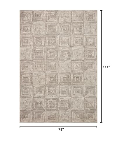 Loloi Darby Beige/Grey 6'-7" x 9'-3" Area Rug - color: Beige / Grey, size: 6'7" x 9'3" (Rectangular)