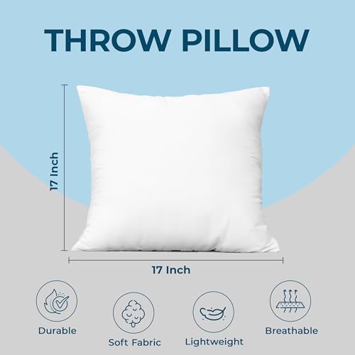 Utopia Bedding Throw Pillows, Decorative 17x17 Pillow Inserts, Set of 4 - size: 17x17 Inch
