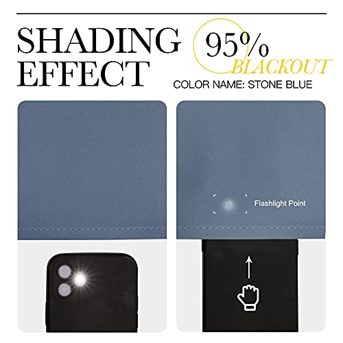 NICETOWN Stone Blue Curtains 84 inch Length 2 Panels, Grommet Thermal Insulated Window Treatments Light & Sound Reducing Drapes for Living Room/Bedroom, W46 x L84 - color: Stone Blue, size: 46"W x 84"L (Pack of 2)