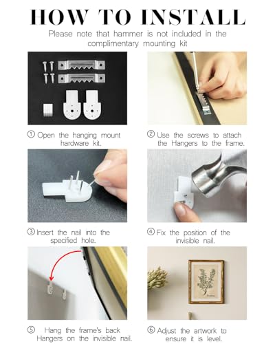 InSimSea Gold Bamboo Framed Wall Art, Blue Field Bindweed Prints, 11x14In - color: Field Bindweed
