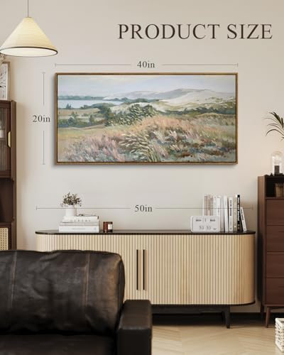 ARPEOTCY Large Landscape Wall Art, Nature Countryside Painting 20×40 in - color: Coastal Dune, size: 40"L x 20"W