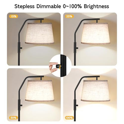 SUNMORY Floor Lamps for Living Room, 0-100% Dimmable Standing Lamp - color: Black