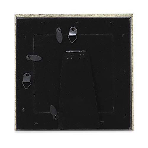 Laura Ashley 4x4 Silver Beveled Mirror Picture Frame Tabletop & Wall Mount - color: Silver, size: 4x4