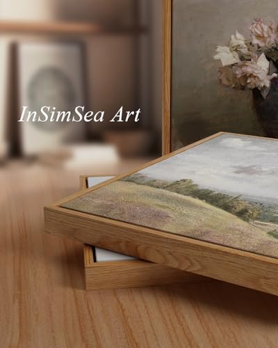 InSimSea Large Vintage Framed Wall Art, Sky Cloud Canvas Painting, 24x36In - color: Cloud Sky