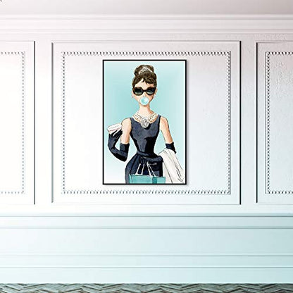 The Oliver Gal Artist Co. Abstract Wall Art Canvas - size: 45"L x 30"W, style: Black Frame