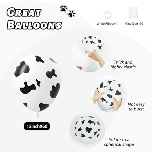 12inch Cow Print Latex Balloons with Animal Print Balloons - color: Cow Print