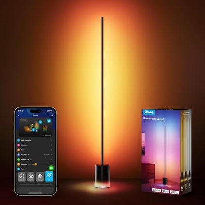 Govee Floor Lamp 2, RGBIC Smart Floor Lamp for Living Room, Bedroom - color: Black