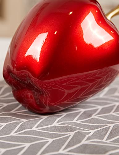 Apple Statue Fruit Sculpture Modern Decor Home Gift 7.0 Inch - color: Red