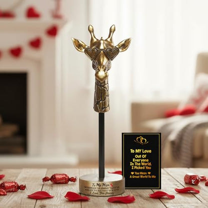 Birthdays Gift for Boyfriend Husband from Girlfriend Wife, to My Man Exquisite Handmade Giraffe Decor Gift for Man, Wedding Anniversary Present Romantic Home Decor for Men,Hubby,Spouse - style: To My Man