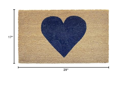 Calloway Mills Madison Heart Doormat (Dark Blue, 17" x 29") - color: Dark Blue, size: 1'5" x 2'5" (Rectangular)