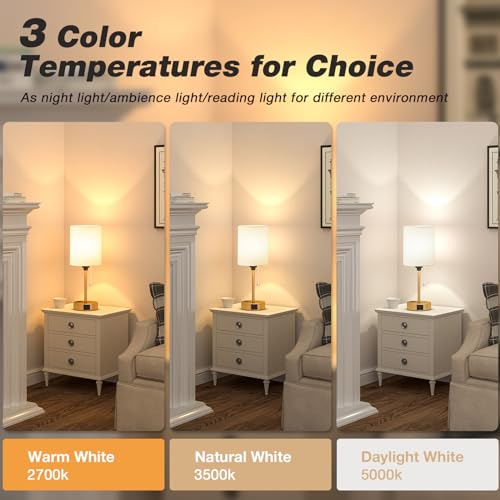 Small Bedside Lamp for Nightstand, Gold Desk Lamp for Dorm Room Bedroom - color: White-Gold, size: 14.6 in