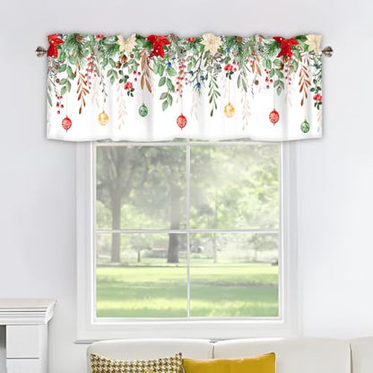 Christmas Curtains Valances for Windows 1 Panel, 42x12 Inch - color: Lst-sd01699, size: 42"W x 12"L (Pack of 1)