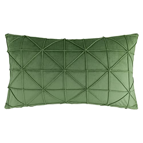 JWH Velvet Throw Pillow Cover, Green, 14x24 Inch - color: Green, size: 24" x 14" (Pack of 1)