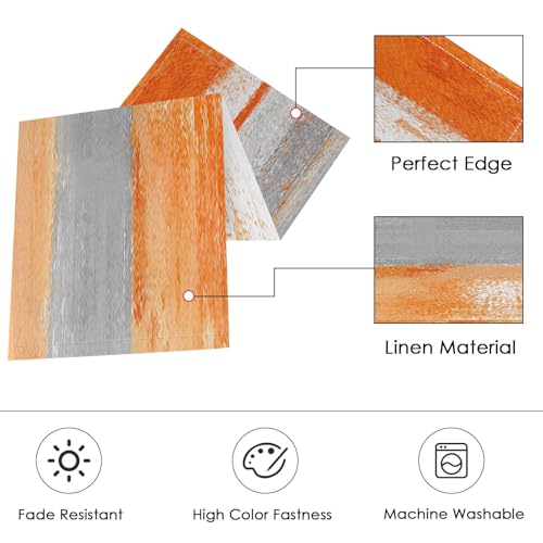 ArtSocket Table Runner and Placemats Set of 6, Abstract - color: Abstract Orange