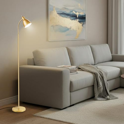 LALISU Floor Lamp, Industrial Floor Lamps for Living Rooms & Bedrooms - color: All Gold