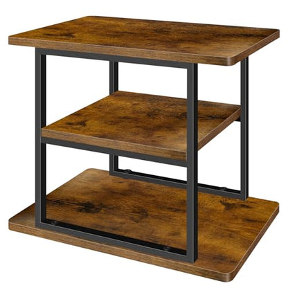 3 Tier Rustic Wood Cupcake Stand, Rectangular Dessert Table Display Tower - size: 3 Tier - Rectangle
