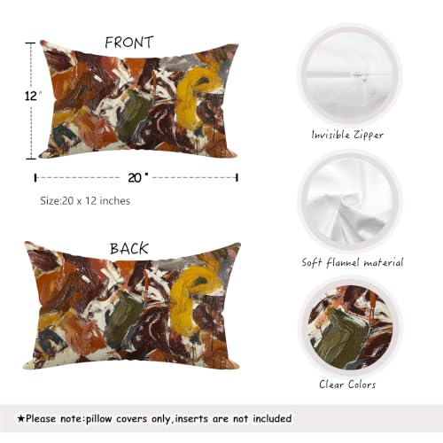 Mid Century Modern Abstract Throw Pillow Cover 12x20 Double-Sided - color: Abstract -13