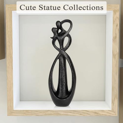 Trycooling Kissing Lovers Statue Abstract Sculpture, Black, Large - color: Black, size: Large