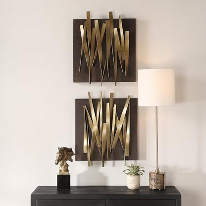 Uttermost 04382 Crosshatch - Wall Decor (Set of 2)-24 Inches Tall and 19.75 Inches Wide