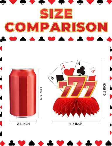 12Pcs Casino Theme Party Decorations, Casino Centerpieces for Table - style: Casino