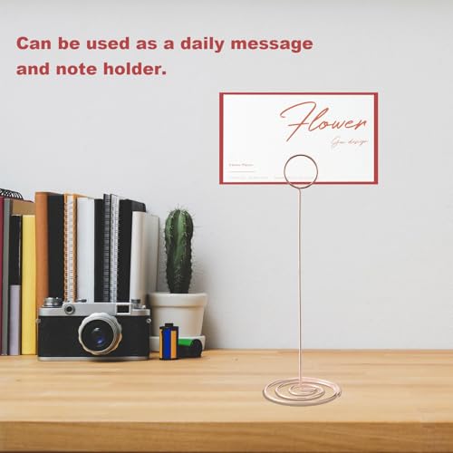 Table Number Holders, 10PCS Place Card Holder, Photo Holder (8.7"Rose Gold) - color: Rose Gold, size: Extra Large