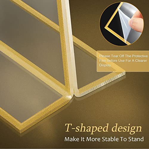 Hoteam 18 Pack Gold Acrylic Holder 5 X 7 Inch Picture Frames - color: Vertical, size: 5 x 7 Inch