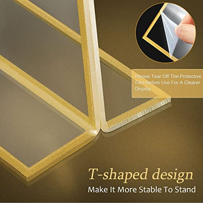 Hoteam 18 Pack Gold Acrylic Holder 5 X 7 Inch Picture Frames - color: Vertical, size: 5 x 7 Inch
