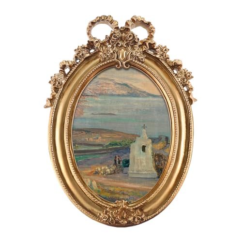 FOLKOR Beach Wall Art for Gold Picture Frame, Coastal Landscape Canvas Prints Home Living Room Bedroom Kitchen Decor, Ocean Wall Decor for Tabletop Gallery Wall Hotel Decoration, 4x6 - color: Evening Coastal Landscape, size: 4x6"