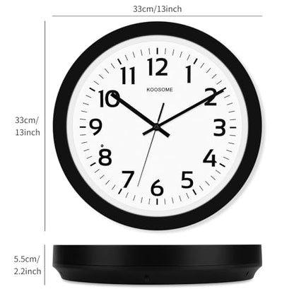 Glow in the Dark Wall Clock for Bedroom Battery Operated Lighted Wall Clock