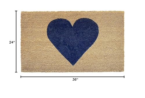 Calloway Mills Madison Heart Doormat (Dark Blue, 24" x 36") - color: Dark Blue, size: 2' x 3' (Rectangular)
