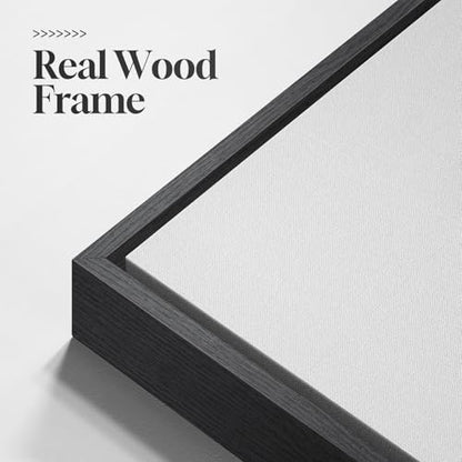 Framed Modern Black and White Abstract Wall Art, 1 Piece 24x36 In - color: Black White C