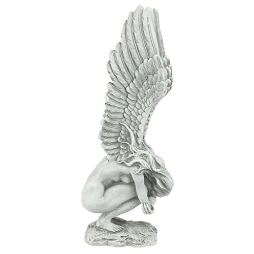 Design Toscano NG33765 Remembrance and Redemption Angel Religious Garden Statue, Medium 15 Inch, Ivory - style: MEDIUM REMEMBRANCE AND REDEMPTION