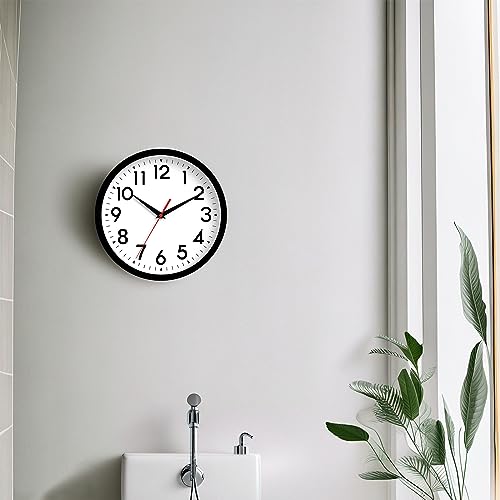 DAXSMY 12 Inch Wall Clock, Battery Operated Silent Non Ticking - color: A-black, size: 12"