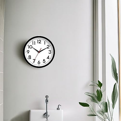 DAXSMY 12 Inch Wall Clock, Battery Operated Silent Non Ticking - color: A-black, size: 12"