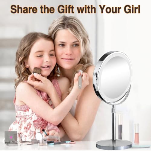 Makeup Mirror with Lights and Magnification