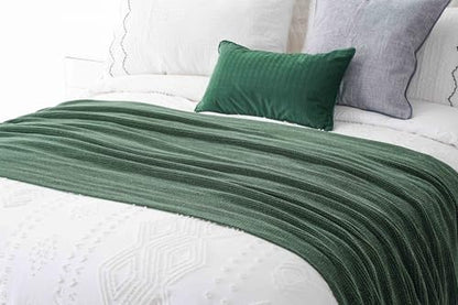 BATTILO HOME Dark Green Throw Blanket for Couch, 60"x80" - color: Dark Green, size: 60 x 80 in.