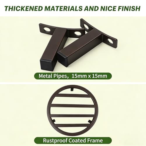 3 Pack 12 Inch Metal Plant Stands Outdoor Indoor Pot Riser,Coffee - color: 11.81"-Coffee
