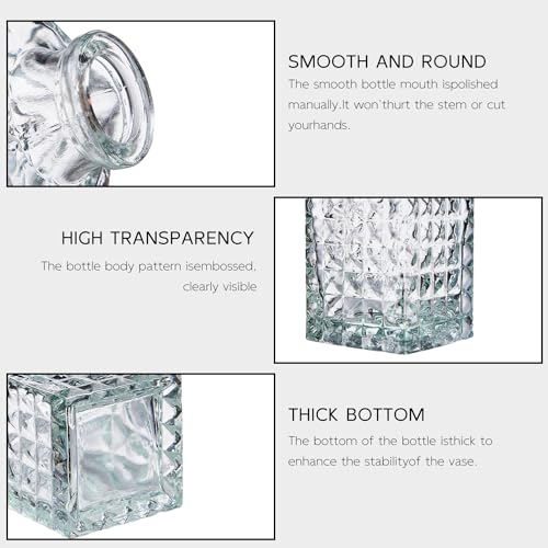 Glass Bud Vase Set of 20, Small Flower Vases, Glass Vases for Centerpieces, Vintage Home Table Decorations Bud Vases (20 Pcs, Clear) - color: Clear, size: 20 Pcs