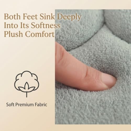Thick Memory Foam Bath Mat, Absorbent Kitchen Shower Floor Rug, Light Gray - color: Light Gray