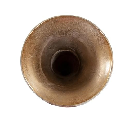 Howard Elliott Collection Golden Ore Oversized Fluted Vase, Aluminum with Ombre Gold to Bronze Finish, Tall Accent for Floor, Entryway or Living Room, 46.5H x 11.75W x 11.75D, Gold Bronze - size: Oversized Vase