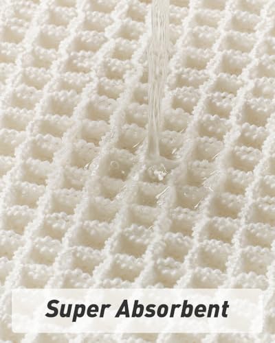 Upgraded Waffle Bath Mat Ultra Absorbent Non Slip Bathroom Mat, 17" x 24" - color: White, size: 17" x 24"