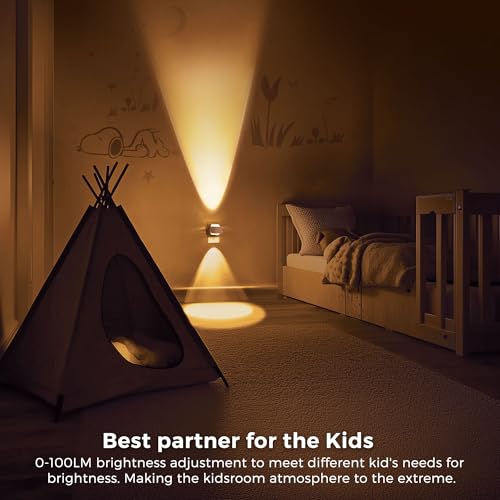 L LOHAS LED Night Lights Plug into Wall, Night Light Projector Light Sensor - color: White