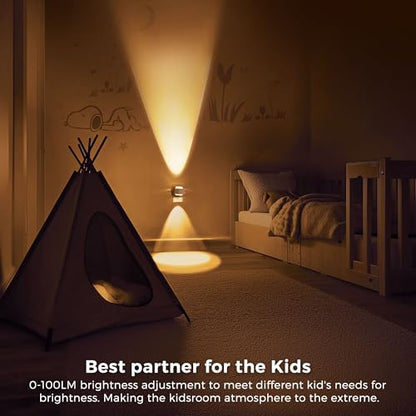 L LOHAS LED Night Lights Plug into Wall, Night Light Projector Light Sensor - color: White